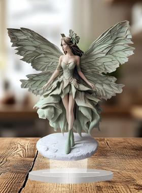 跨境波西米亚仙女精灵雕像亚克力摆件家居办公室卧室和装饰摆件