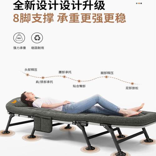 午憩宝折叠床加宽单人午休办公室午睡神器躺椅成人家用陪护行军床 - 图0