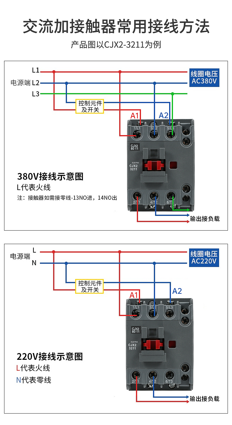 工厂降价CJX2-3210 1211 1810 25 3211 1210 1811 0910交流接触器 - 图2