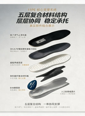 jetflow杰特福新款11PE 3D碳板超临界缓震运动碳板支撑鞋垫