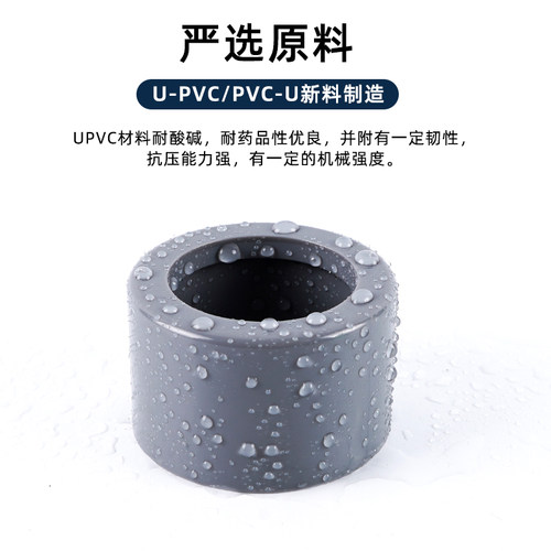 UPVC补芯接头PVC异径管件变径圈内牙内丝补心配件给水管内插接头 - 图0