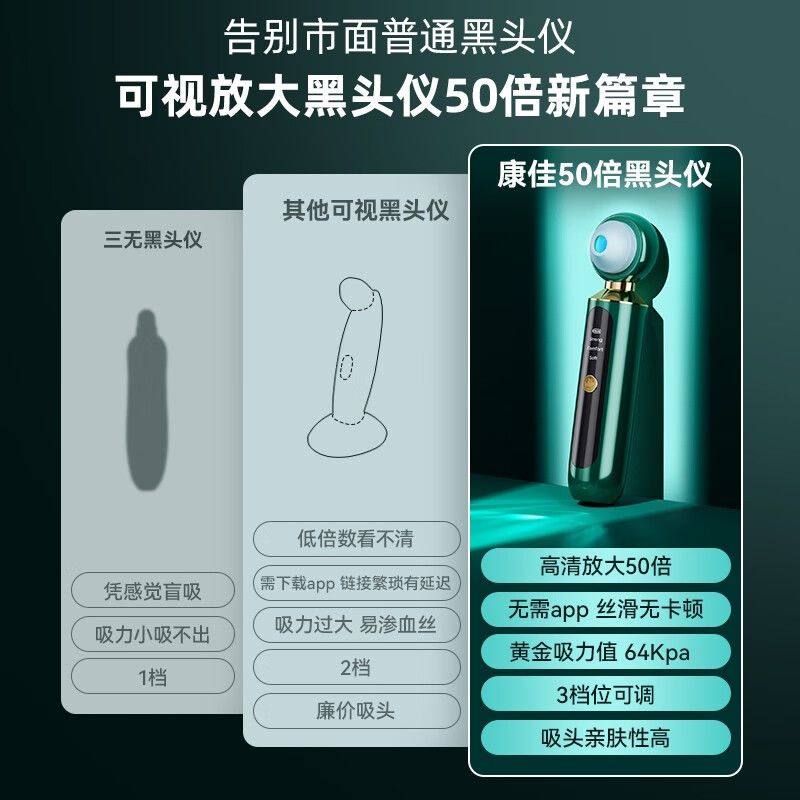 康佳可视吸黑头仪电动去黑头粉刺神器家用收缩毛孔深层清洁美容仪,淘宝优惠券,粉丝福利购,淘宝优惠卷