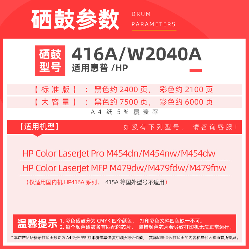 适用惠普m479dw硒鼓M479FDN打印机墨盒M479FDW易加粉墨粉盒HP硒鼓 - 图1