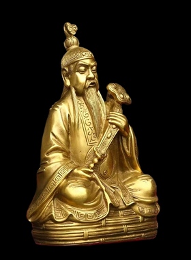 铜三清道祖元始天尊太上老君摆件