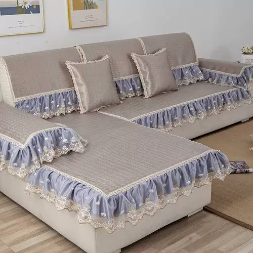 Летний нескользящий коврик, шелковая подушка из натурального дерева, диван