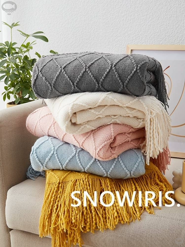 Nordic Dofa Blanket ins retro Одеяло воздух -кондиционированное одеяло.