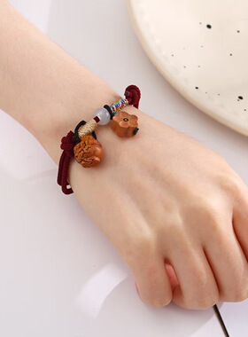 桃核手链手绳桃木男女闺蜜手串