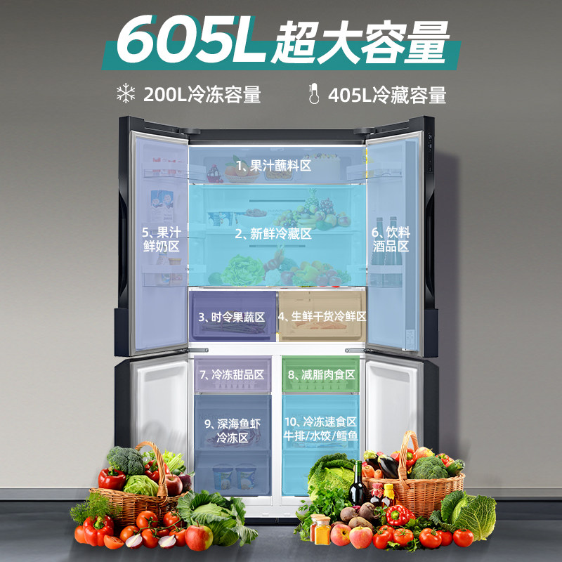 【重磅新品】西门子605l大容量冰箱 西门子家电厨房冰箱