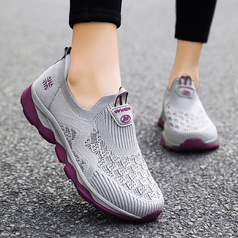 鞋子女夏季妈妈鞋透气一脚蹬老人运动鞋软底中老年舒适老北京布鞋,淘宝优惠券,粉丝福利购,淘宝优惠卷