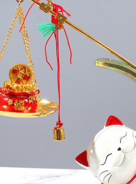 称心如意招财猫玄关入户装饰品