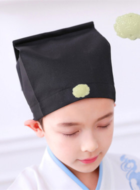 儿童成人古装帽书生帽儒生头巾帽