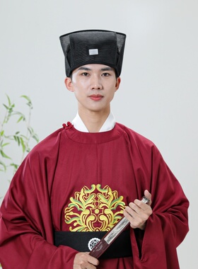 儿童李白帽子古装汉服头巾成人
