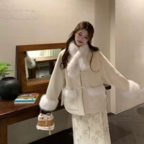 Korean system Maillard light extravaganza with a new winter Chinese autumn and winter fur coat half body skirt suit high end