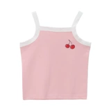 Хлопковый топ с чашечками для девочек, детская летняя одежда, летний бюстгальтер-топ, коллекция 2021