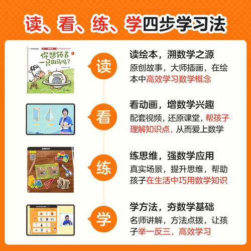 学而思摩比分级数学启蒙绘本25年升级版小中大班2-8岁儿童数学益智 幼小衔接早教启蒙书绘本学前思维逻辑培养全脑开发训练书 - 图2