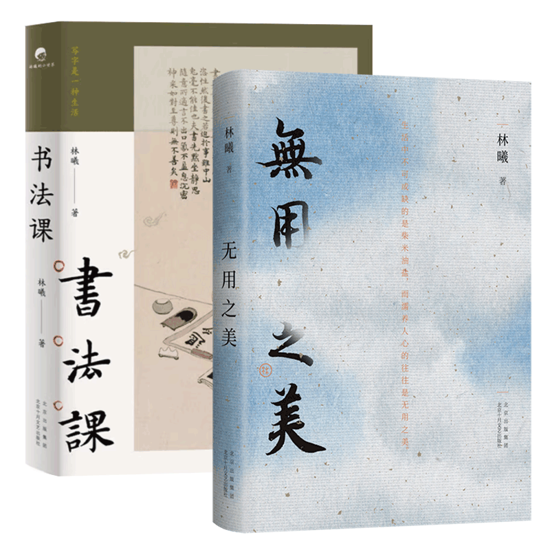 赠贴纸 林曦作品集 无用之美 书法课 2册 水墨画家林曦生活美学随笔 给零基础读者的书法教程 审美美育艺术文博陈丹青字帖正版图书