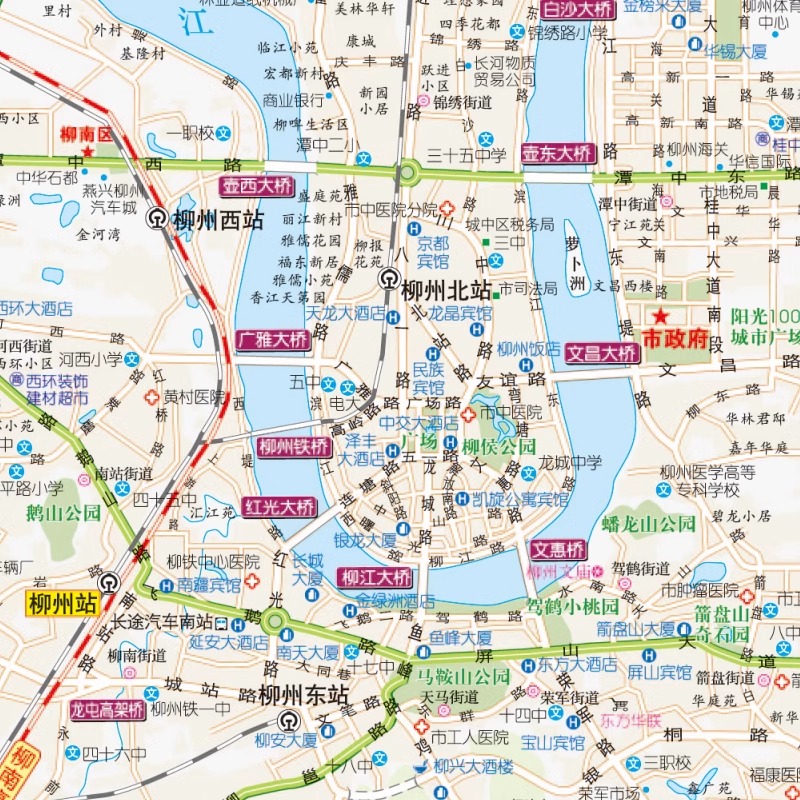 2024新版 广西壮族自治区交通旅游图  便携易折叠 公路交通详图 旅游地图集 地级市城区街道详图 交通指南 出行指南旅游路线 - 图1