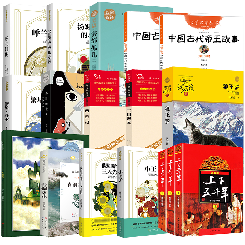 六年级小学生课外阅读书籍6-12周岁儿童读物老师推 荐必读青铜葵花小王子狼王梦繁星春水假如给我三天光明上下五千年呼兰河传正版 - 图0