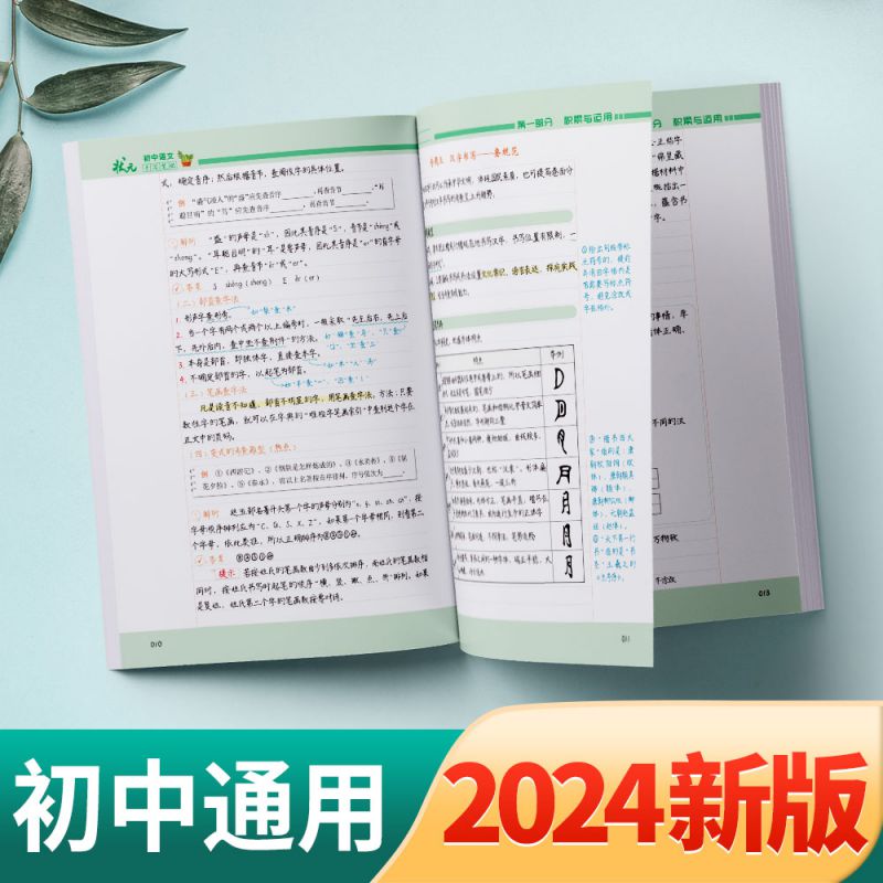 初中语文(各年级通用四色升级版)/衡水重点中学状元手写笔记引入四色笔记法，版式清新顺眼，知识梳理全面，解题技巧实用，重点 - 图2