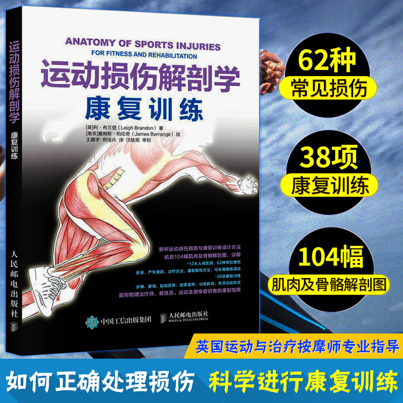 运动损伤解剖学 康复训练 运动爱好者 运动康复书籍损伤正确康复训练指导书 运动解剖书 科学体能训练书籍 运动损伤症状与处理书籍 - 图3