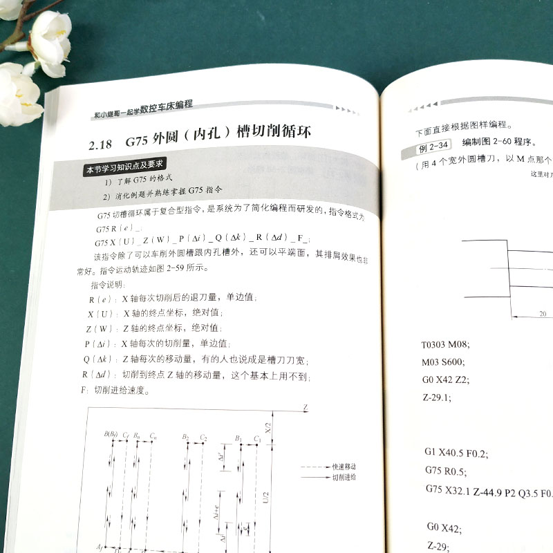 和小继哥一起学数控车床编程 张继 数控车床编程教程书籍 FANUC数控系统数控车床G指令子程序应用 螺纹车削法公式算法从入门到精通 - 图0