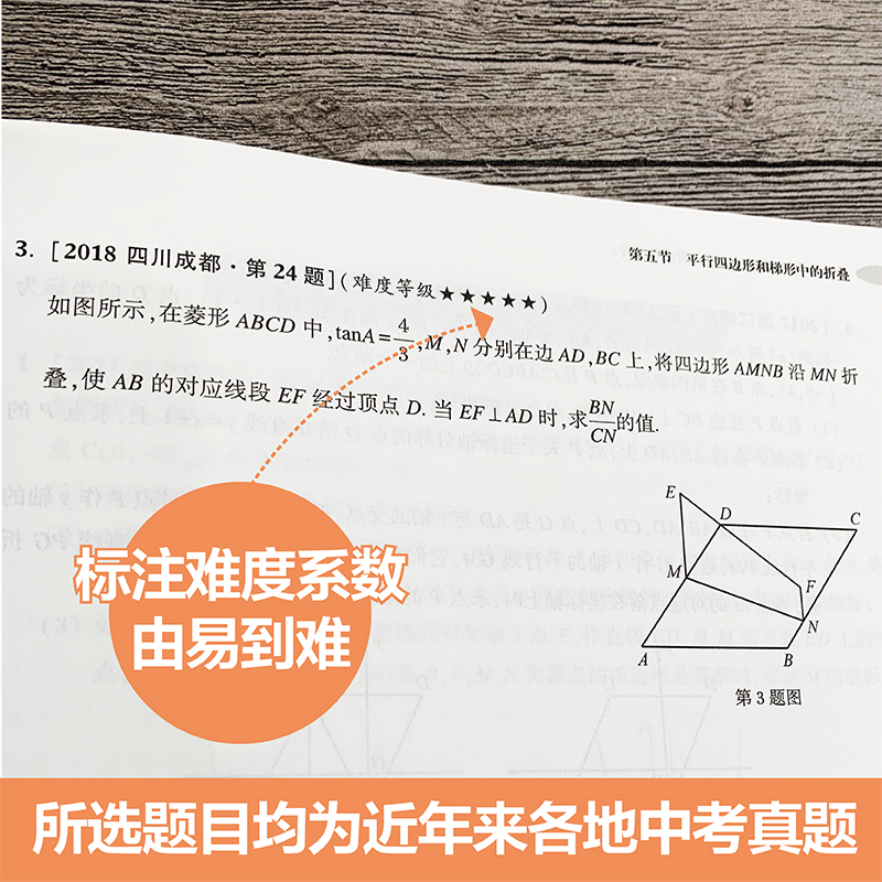 周计划中考数学压轴题高效训练折叠与旋转答案详解版初三9九年级数学专项训练解题技巧真题押题卷中考必刷题总复习资料书-图1