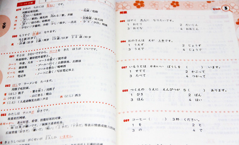 日语n4n5题日语红蓝宝书1000题N4N5新日本语能力考试模拟真题集-图1