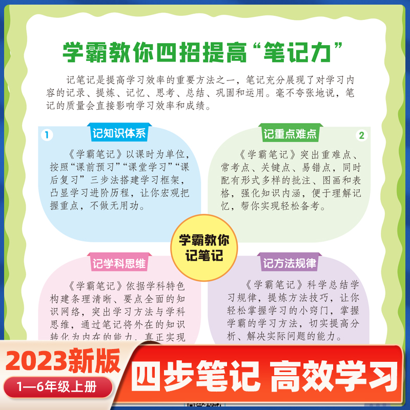 2023新版黄冈学霸笔记二年级上下册语文数学部编人教版北师苏教小学同步课本讲解教材全解读黄冈课堂笔记随堂笔记学习辅导资料复习 - 图1