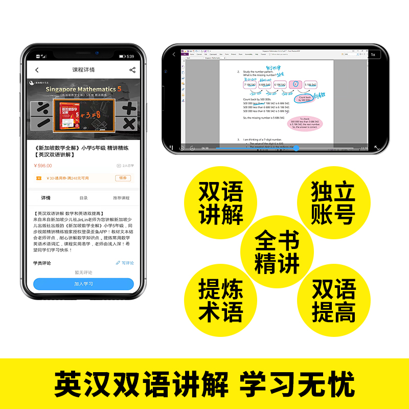 原版|新加坡数学教材小学SCPH Learning Mathematics 五年级数学教材教辅在线视频课程 英文原版learning maths 英文+中文全解 - 图0