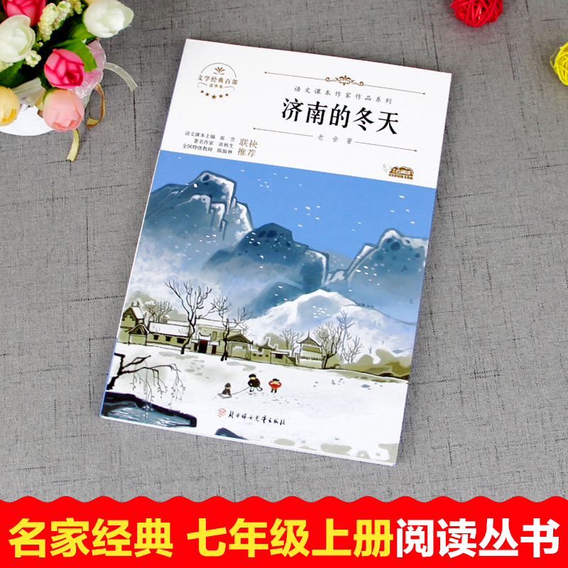 济南的冬天/语文课本作家作品系列老舍经典作品散文集初中生必读课外书七年级老师推荐书目青少年儿童阅读的文学读物初一中学生-图1