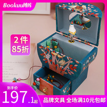 Childrens First Accessories Box Containing Box Girl Music Octaphonic Box Princess Toy Swivel Wood Music Box