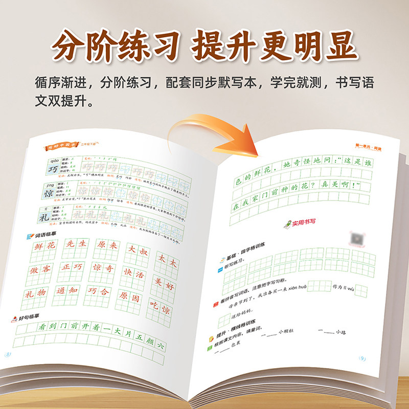 2026写好中国字字帖一二三四五六年级上册下小学语文课本同步练字帖正楷临摹硬笔楷书课课练控笔训练练习册人教版字帖小学生专用