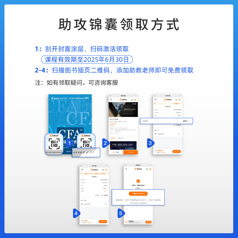 2024年新版CFA一级中文教材 24特许金融分析师考试官方教材含金融课时cfa专题视频课程习题集题库课后题高顿教育财经 正版2023