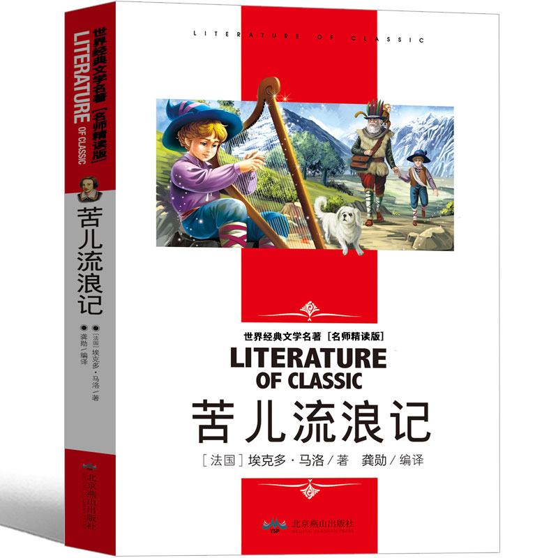 苦儿流浪记(名师精读版)/世界经典文学名著青少年读物初中小学生课外阅读书籍四五六七八年级课外书儿童必读书目暑寒假中外小说-图0