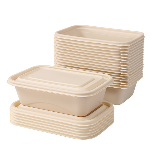 Meiya Biodegradable Lunch Box Disposable Bowl Food Grade Home Takeaway Starch-Based Lunch Box Packing Box