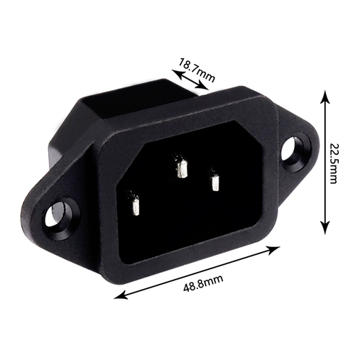 Зарядная розетка с сокетом AC Socket, розетка с сокетом компьютерной розетки 250 В/10a Три вертикальных контакта