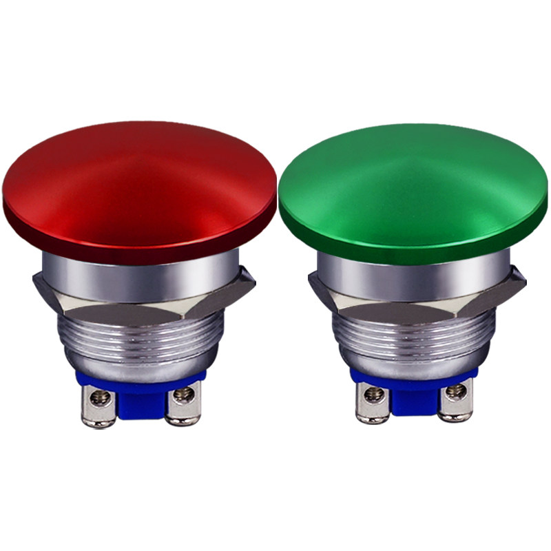 蘑菇按钮M16mm1常开自复式点动信号开关 喇叭开关 金属大头按钮,淘宝优惠券,粉丝福利购,淘宝优惠卷