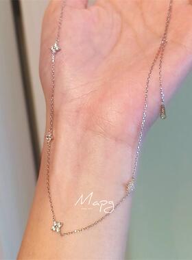 日韩简约温柔四叶草锁骨链