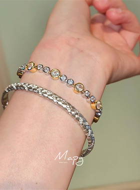 法式复古重工麦穗拉丝手镯