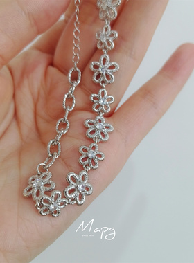 MAPG法式复古金属蕾丝花边手链优雅显贵高级感轻奢精致送礼手镯串