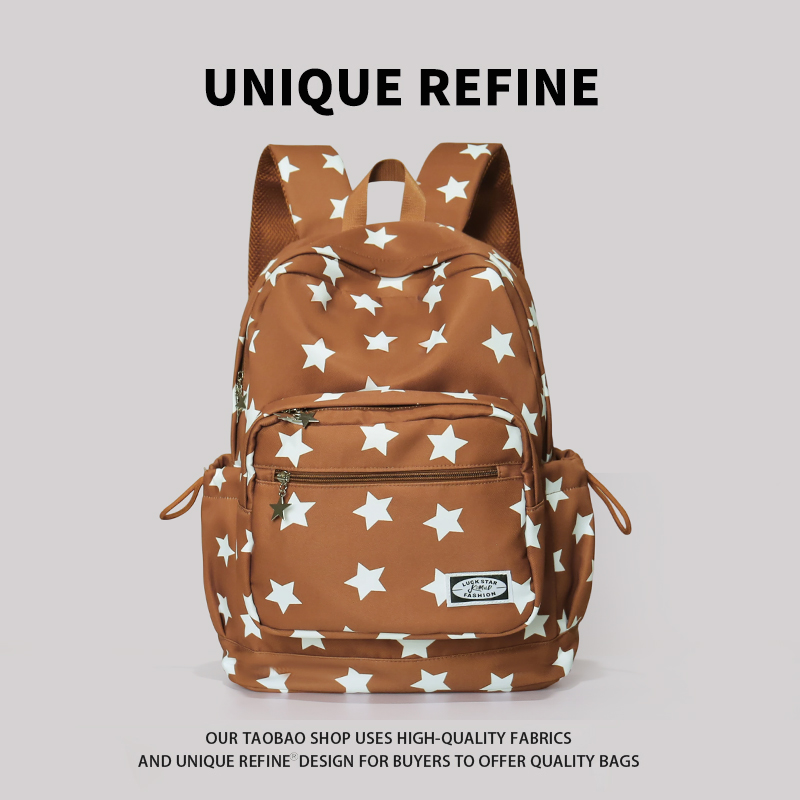 1127#新品 背包双肩女初中高中生大容量书包宽肩带校园上课双肩包 - 图2