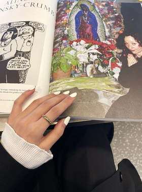 原创14K金复古麻花开口戒指ins