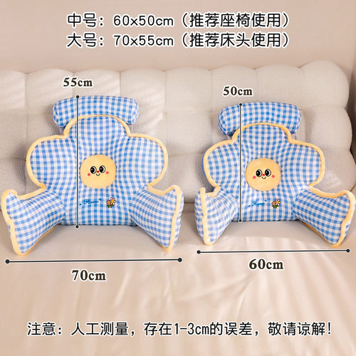 花朵抱枕床上靠背榻榻米沙发客厅靠垫办公室腰垫护腰枕头宿舍靠枕 - 图2