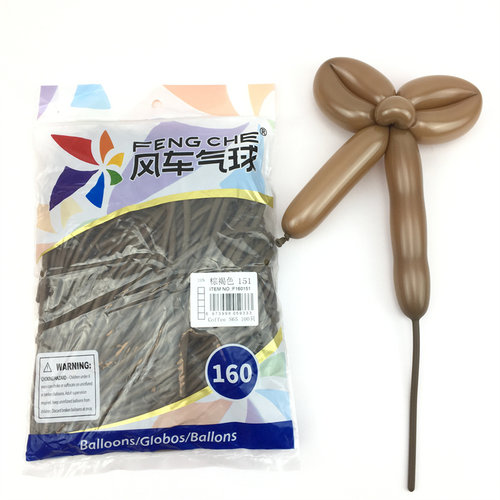 风车160长条气球魔术气球花朵公仔五瓣花1.3克加厚气球花束造型 - 图3