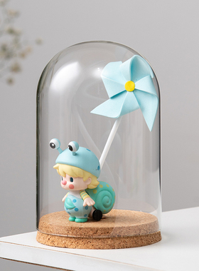 软木塞玻璃罩永生花透明保护罩