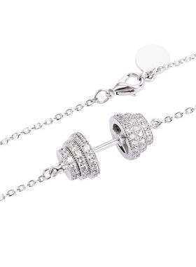 轻奢满钻哑铃锁骨链嘻哈送好友