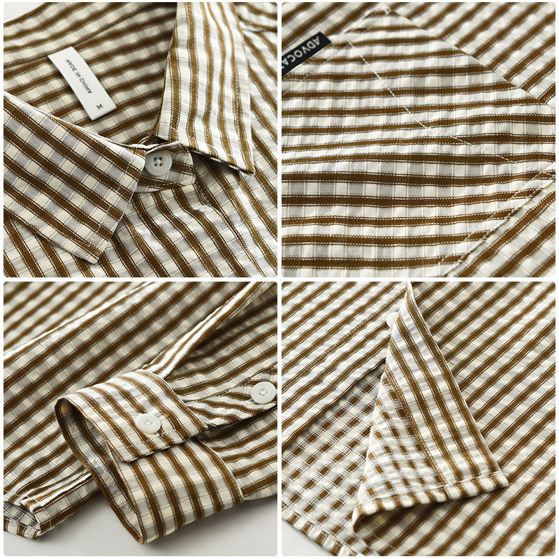 格子长袖衬衫男士潮流痞帅高级感时尚百搭休闲宽松上衣男装7653,淘宝优惠券,粉丝福利购,淘宝优惠卷