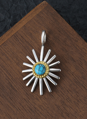 S925银泰银小海胆吊坠