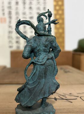 日本回流铜质金刚力士二尊 一尊马来西亚产，一尊中国产，可单卖