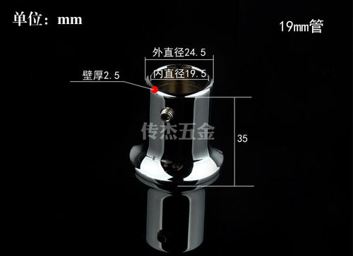 全铜法兰固定座/管座/淋浴房套管拉杆固定墙座/19/25管铜套法兰 - 图2